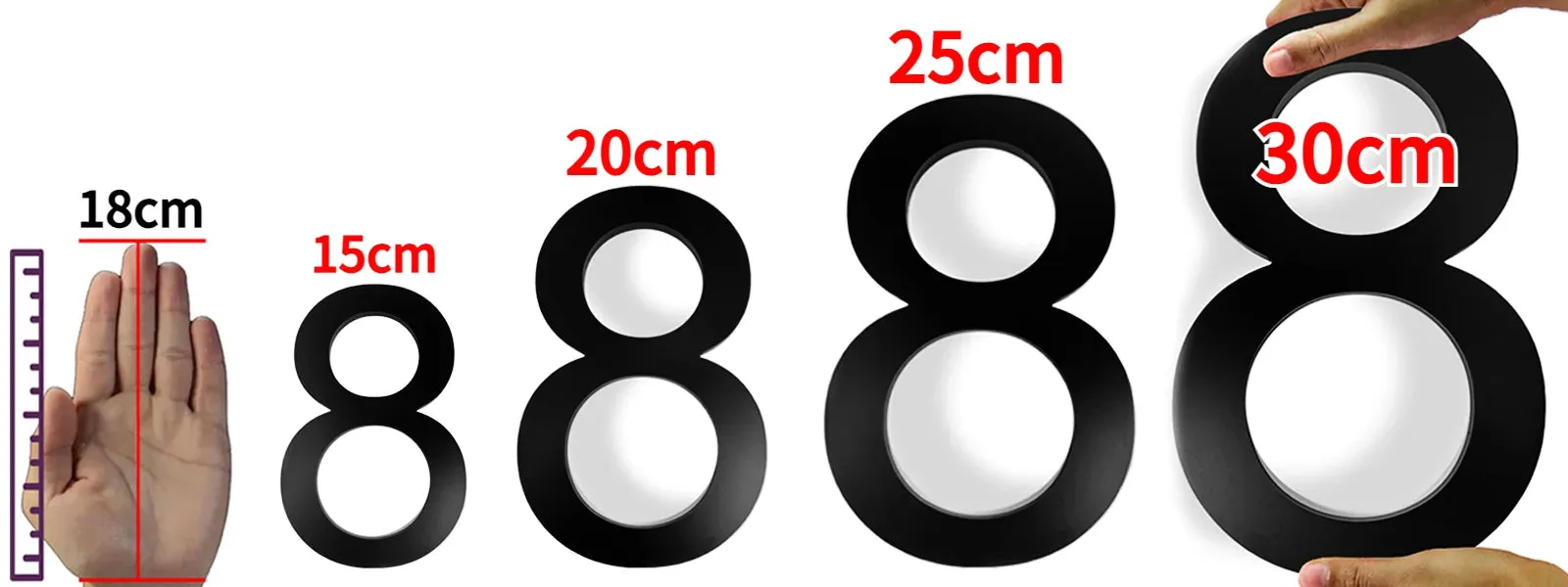 8 Inch House Number Outdoor #0-9 Numeric Home Outdoor Numbers
