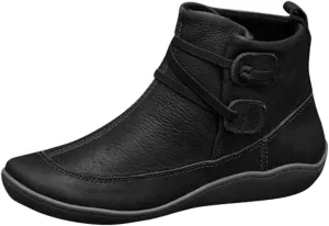 AMDBEL Ankle Boots for Women, Cowgirl Boots Women Slip On Loafers Chunky Block Heel Shoes Office Hollow-out Low Heel Booties