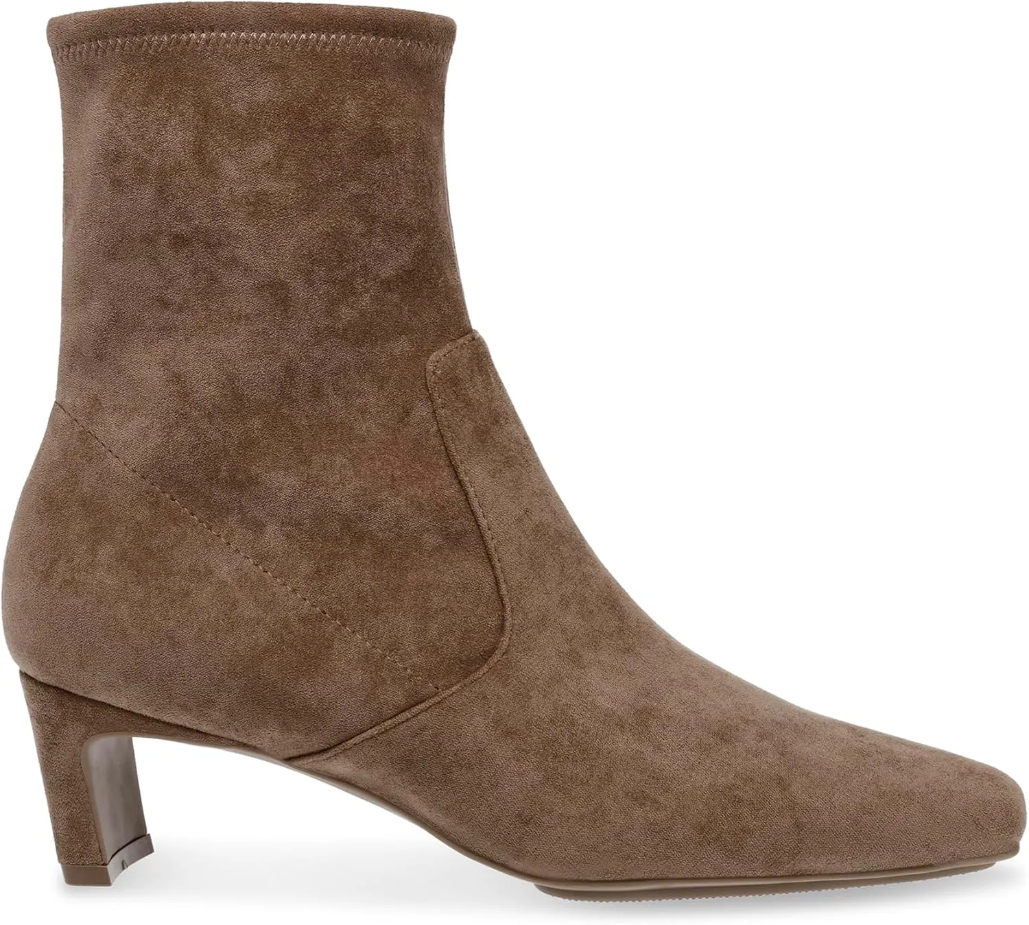 Anne Klein Womens Iga Zipper Faux Suede Booties