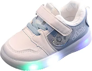 Baby Boys Girls Sneakers LED Walking Light Up Shoes Mesh Breathable Soft Sneakers Outdoor Casual Hiking Shoes