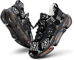 Best Cat Dad Ever Men's Running Shoes Lightweight Walking Shoe Breathable Sneaker