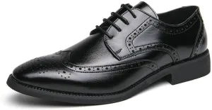 Classic Men's Lace-up Formal Dress Shoes Casual Business Leather Oxford Men Derby Shoes
