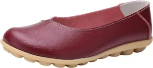 Comfortable Leather Shoes for Women Solid Non Slip  Shoes Soft Walking Driving Business Casual Elevator