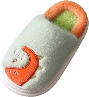 Fashion Autumn and Winter Boys and Girls Slippers Flat Bottom Thick Bottom Soft Comfortable Plush Girl Outdoor Slipper