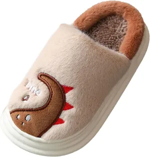 Fashion Autumn and Winter Boys and Girls Slippers Flat Bottom Thick Bottom Soft Comfortable Plush Girl Outdoor Slipper