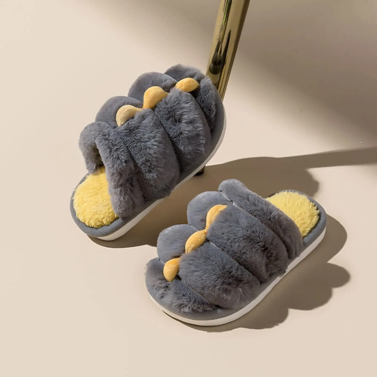 Fashion Autumn and Winter Cute Boys and Girls Slippers Flat Bottom Round Toe Soft and Comfortable Little Kid Shoe