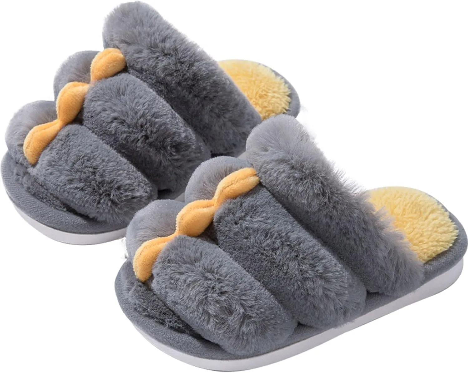 Fashion Autumn and Winter Cute Boys and Girls Slippers Flat Bottom Round Toe Soft and Comfortable Little Kid Shoe