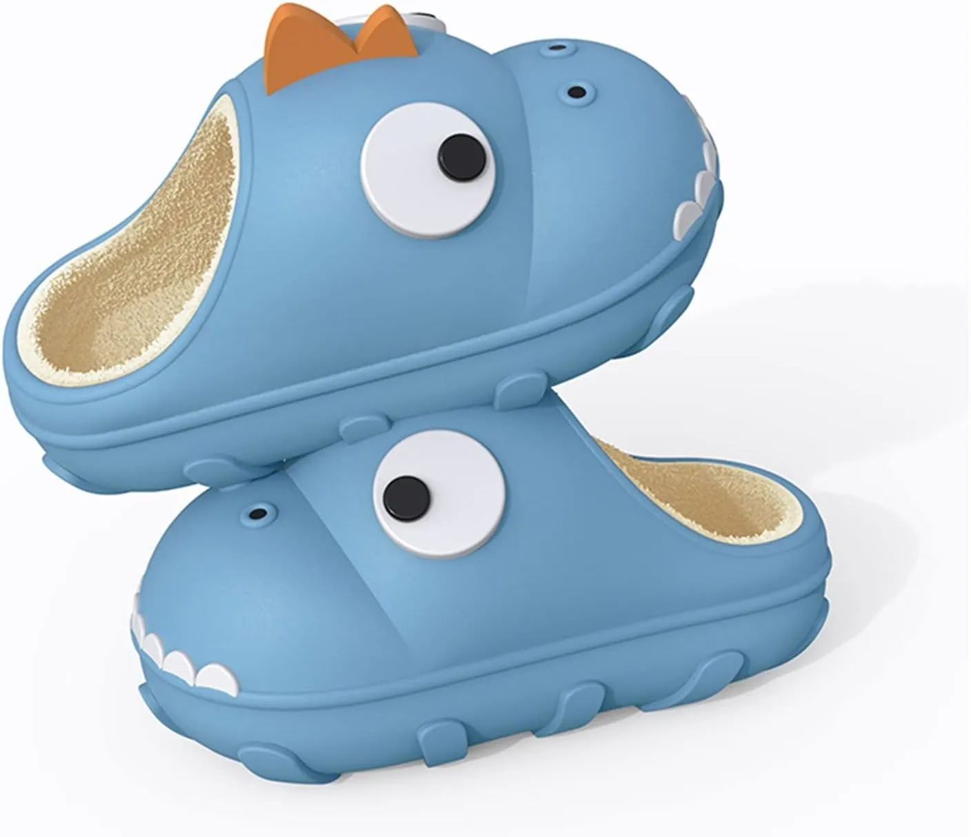 Fashion Autumn and Winter Girls and Boys Slippers Flat Bottom Soft Plush Comfortable Cute Kids Dance Warm up Booties