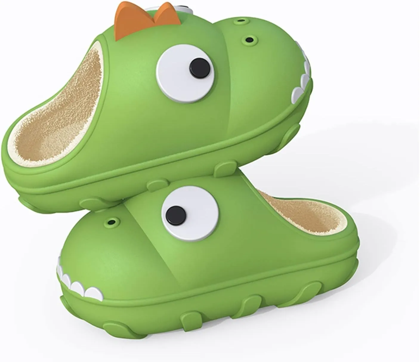 Fashion Autumn and Winter Girls and Boys Slippers Flat Bottom Soft Plush Comfortable Cute Kids Dance Warm up Booties