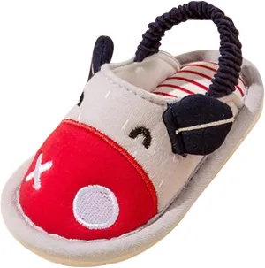 Fashion Cute Autumn and Winter Girls Slippers Flat Bottom Round Toe Soft Warm and Comfortable Solid Color Calf Girl Slip