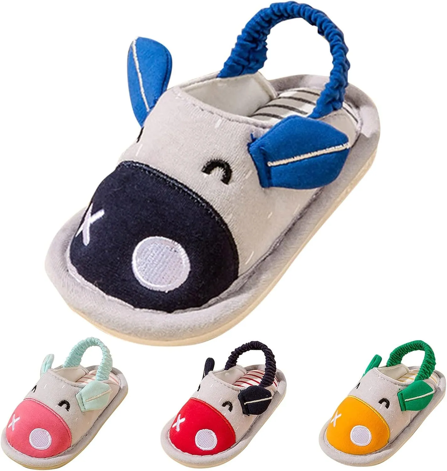 Fashion Cute Autumn and Winter Girls Slippers Flat Bottom Round Toe Soft Warm and Comfortable Solid Color Calf Girl Slip