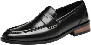 Fashion Loafers for Mens Faux Leather Party Round Toe Solid Color Non Casual Slip On