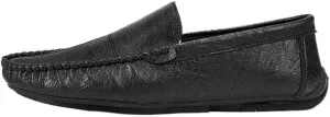 Fashion Men Loafers Shoes Pu Leather Driving Loafers Solid Color Round Toe Slip On