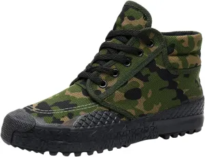 Fashion Sneakers Shoes Men Shoes Breathable Canvas Men Rubber Soled High Top Labor