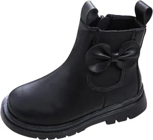 Kids Girls Ankle Bootie Kids Soft Plush Lining Faux Fur Snow Bootie Fashion Cute Toddler Boys Girl's Winter Boots