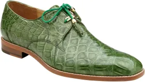 Lago Red Genuine Alligator Tassel Laces Men's Oxford Shoes