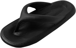 Men Flip Flops Summer New Pattern Indoor And Outdoor Fashionable Practical Beach Shoes Single Strap Slip on Sandals, 8.5