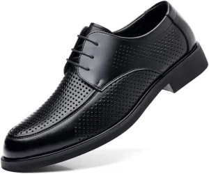 Men Low Top Formal Business Oxford Shoes Men's Formal Office Shoes Derby Sneakers Lace-up Formal Tuxedo Derby Shoes(Black,11)