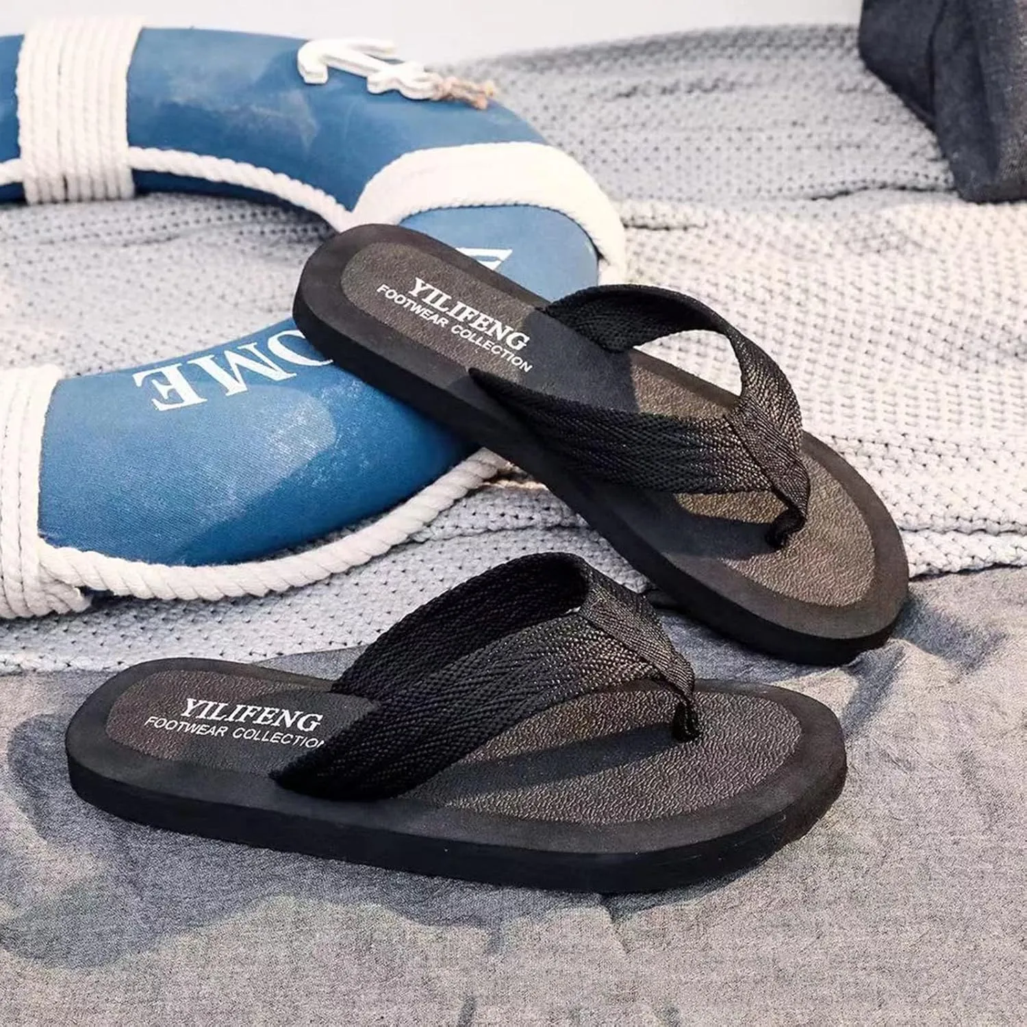 Men Shoes Fashion Beach Flip Flops Flat Toe Sandwich Beach Flip Flops For Men Arch Flip Flop