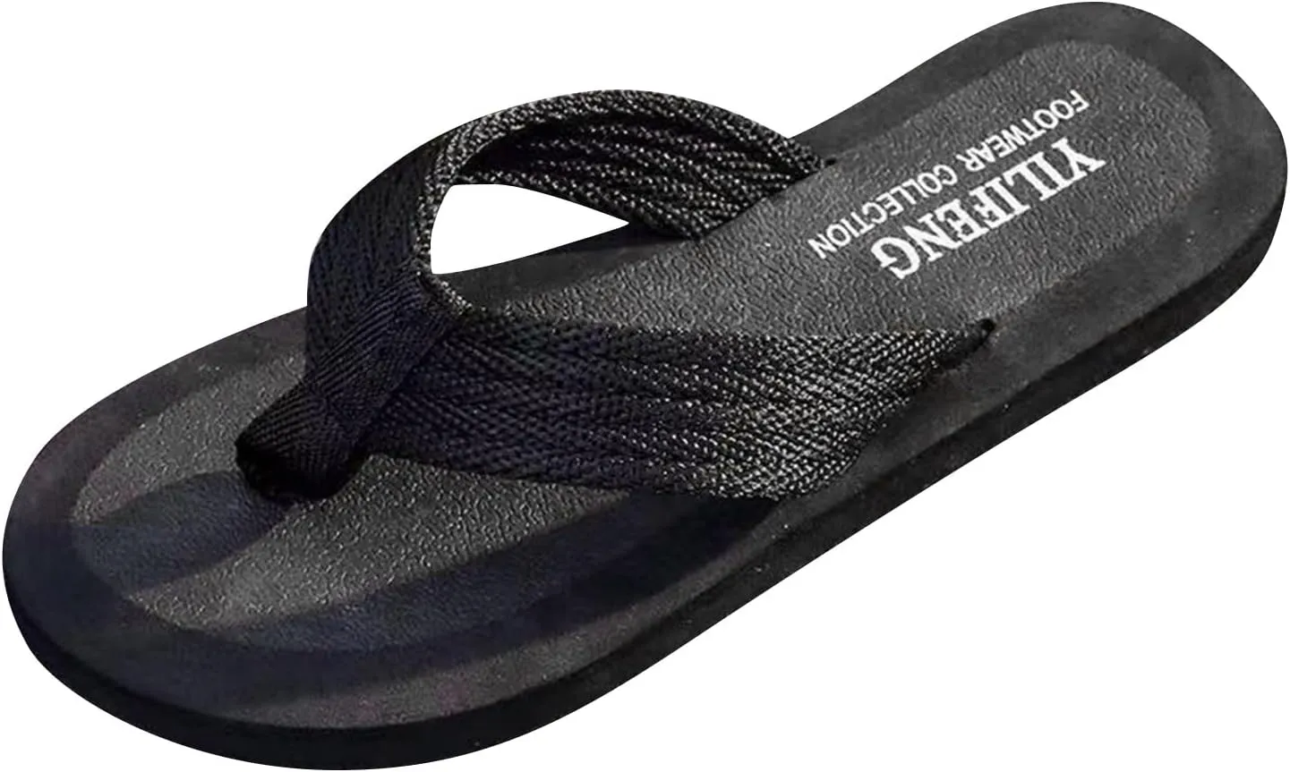 Men Shoes Fashion Beach Flip Flops Flat Toe Sandwich Beach Flip Flops For Men Arch Flip Flop