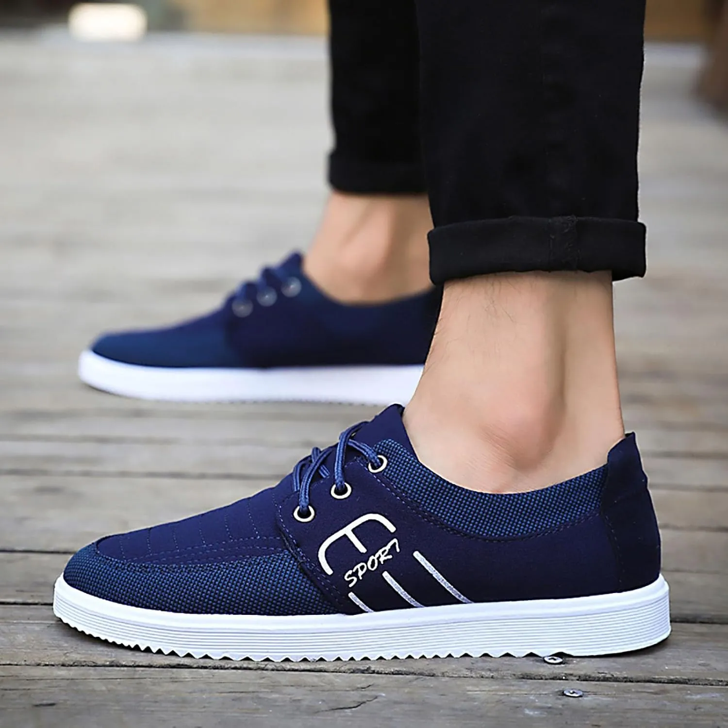 Men's Breathable Stretch Workout Shoes Outdoor Athletic Lace Up Hiking Shoe Men's Lightweight Cushion Sneakers