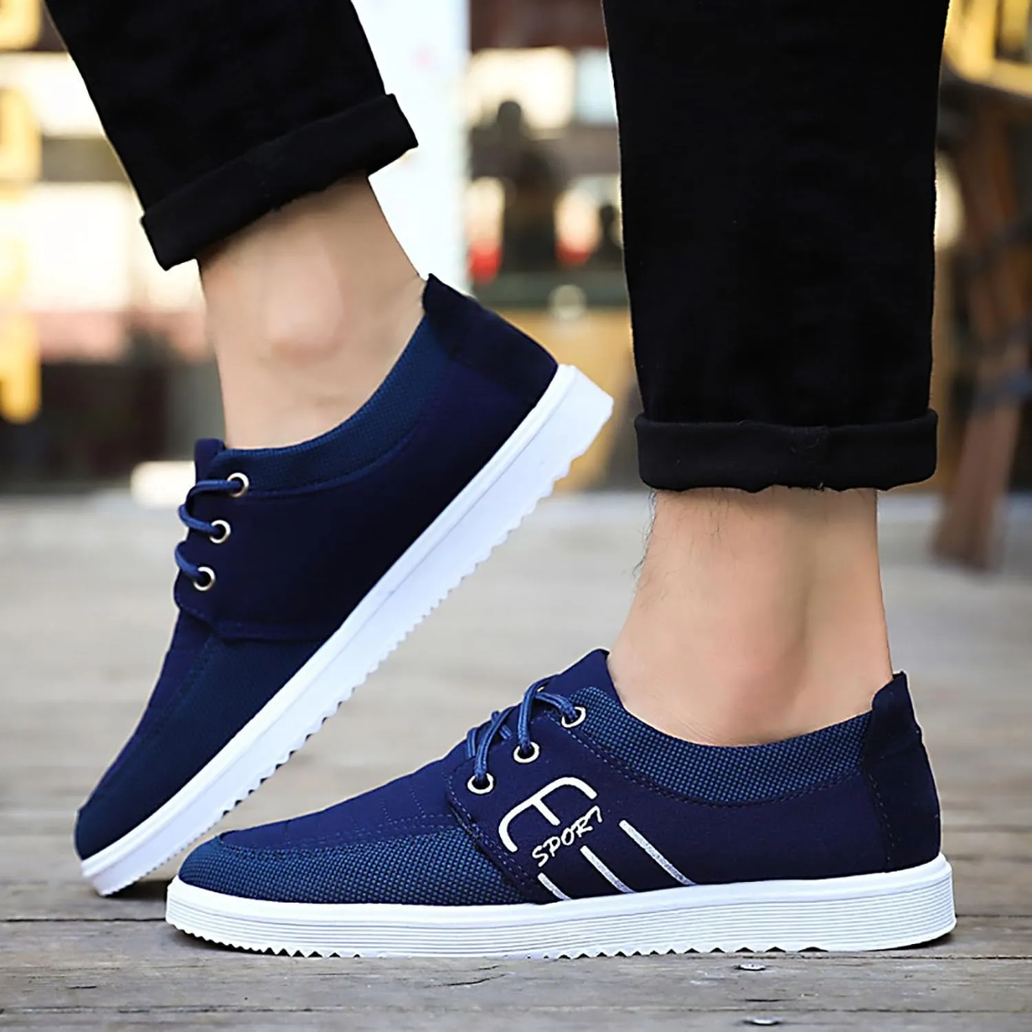Men's Breathable Stretch Workout Shoes Outdoor Athletic Lace Up Hiking Shoe Men's Lightweight Cushion Sneakers