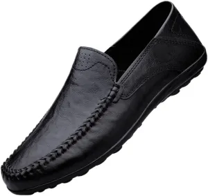 Men's Classic Slip-On Oxford Shoes - Lightweight Comfortable Thick-Soled Formal Shoes for Business & Weddings
