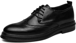 Men's Dress Shoes Casual Business Oxford Shoes for Men Vintage Hand Leather Formal Derby Shoes