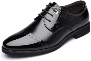 Men's Dress Shoes Classic Genuine Leather Lace-up Formal Oxfords Shoes for Men