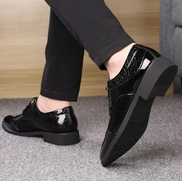 Men's Dress Shoes Classic Genuine Leather Lace-up Formal Oxfords Shoes for Men