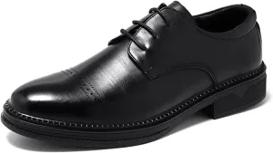 Men's Dress Shoes Classic Oxfords Formal Business Fashion Lace Up Derby Shoes for Uniform Oxford Office Wedding
