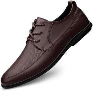 Men's Genuine Leather Oxford Shoes Casual Business Formal Dress Shoes Comfortable Soft Mens Oxford