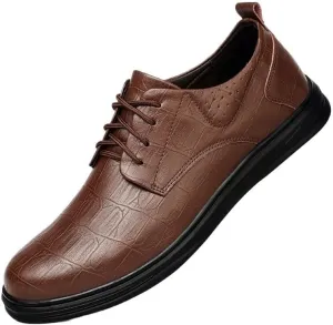 Men's Genuine Leather Oxford Shoes Classic Lace-Up Formal Business & Wedding Dress Shoes for Men