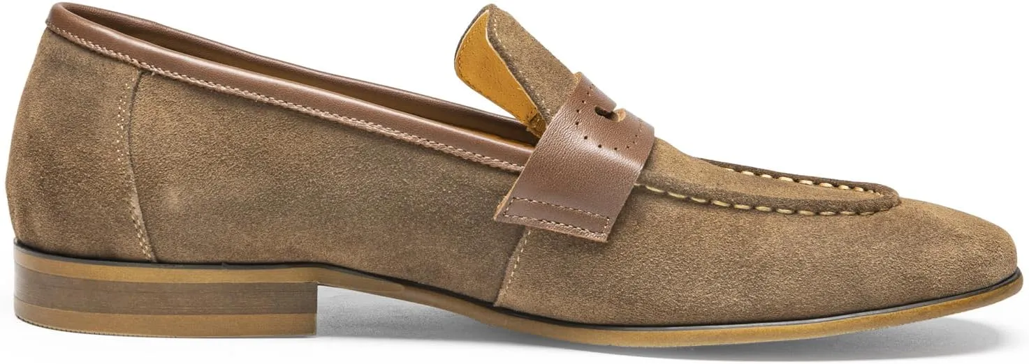 Men's Loafers & Slip-Ons - Genuine Leather Penny Loafers | Classic Dress Shoes with Coin Slot for Business Formal