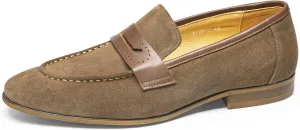 Men's Loafers & Slip-Ons - Genuine Leather Penny Loafers | Classic Dress Shoes with Coin Slot for Business Formal