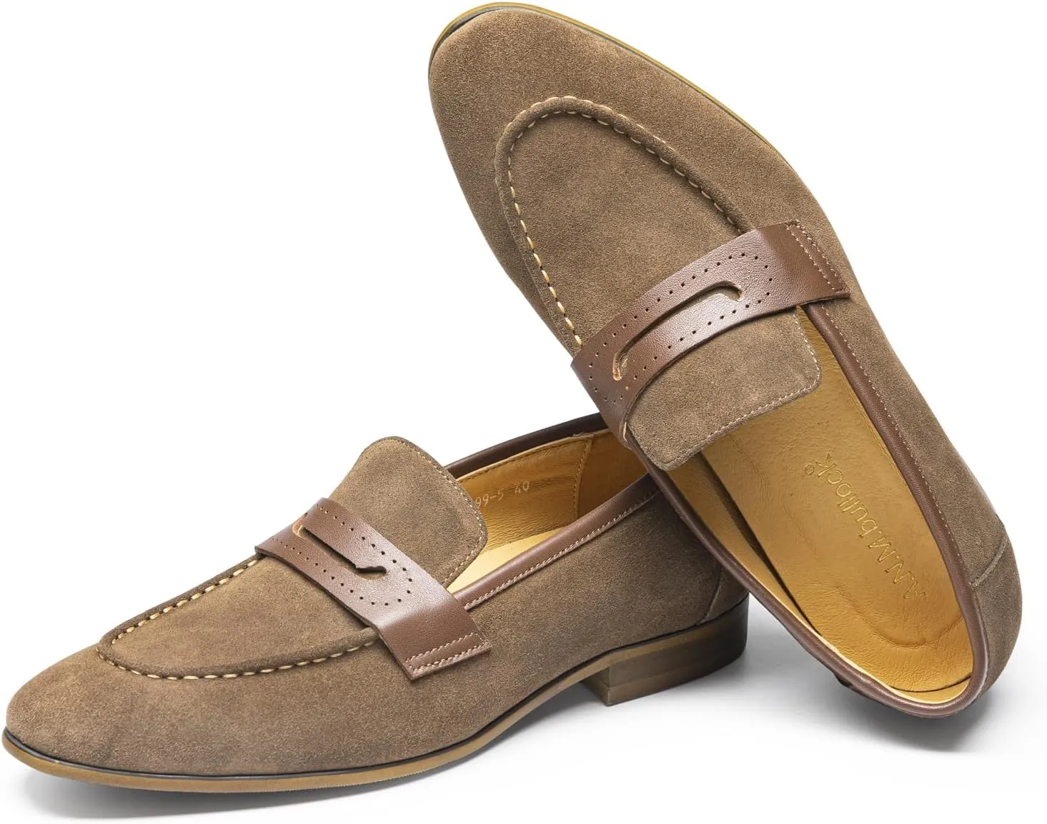 Men's Loafers & Slip-Ons - Genuine Leather Penny Loafers | Classic Dress Shoes with Coin Slot for Business Formal