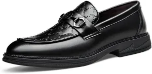Mens Oxford Men's Slip-On Pointed Toe Dress Shoes Casual Driving Loafers Shoes Patent Leather Loafers Shoes Non-Slip Penny Formal Tuxedo Shoes Business Party Leather Shoes Dress Shoes(8)