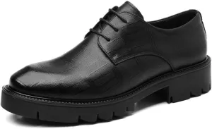 Mens Oxfords Patent Leather Slip-On Loafers Wedding Increase Dress Shoes for Men
