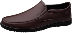 Mens Party Loafers Shoes Pu Leather Moccasins Shoe Round Toe Party Wedding Anti-Slip Classic Slip-on