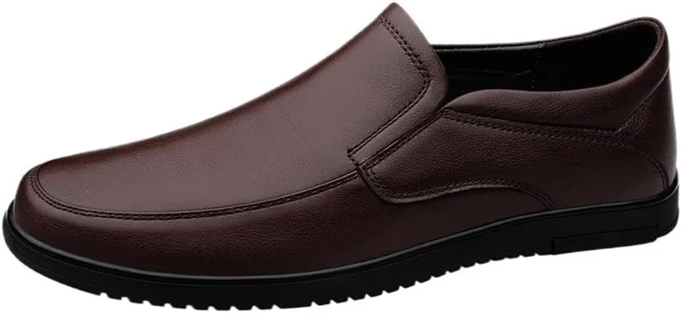 Mens Party Loafers Shoes Pu Leather Moccasins Shoe Round Toe Party Wedding Anti-Slip Classic Slip-on