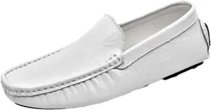 Men's Party Loafers Shoes Vegan Leather Tuxedo Moccasins Shoe Round Toe Anti-Slip Non Slip Classic Slip-on