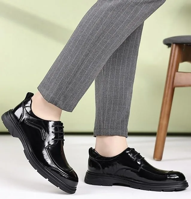 Men's Patent Leather Oxford Shoes Shiny Formal Men Dress Shoes Business Wedding Suit Tuxedo Shoes(9)