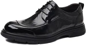 Men's Patent Leather Oxford Shoes Shiny Formal Men Dress Shoes Business Wedding Suit Tuxedo Shoes(9)