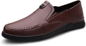 Men’s Slip-On Derby Shoes Pointed Toe Business Casual Dress Shoes for Office & Formal