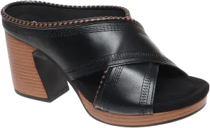 Pierre Dumas Women's Clogs Chunky Heel Open Toe Slip on Mule Shoes