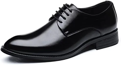 Santimon Men's Formal Oxford Wingtip Classic Modern Lace Up Dress Shoes