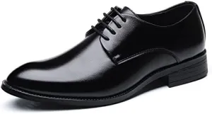Santimon Men's Formal Oxford Wingtip Classic Modern Lace Up Dress Shoes