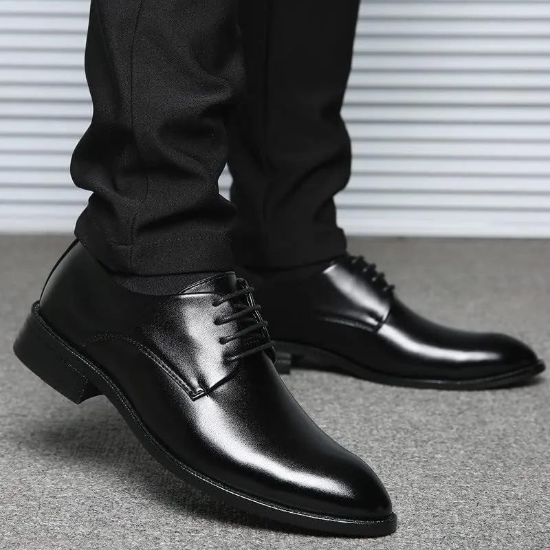 Santimon Men's Formal Oxford Wingtip Classic Modern Lace Up Dress Shoes