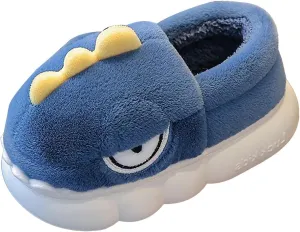 Thick Fuzzy Slippers For Boys Baby Toddler Dinosaur Memory Foam Ankle Shoes Winter Soft 𝗖artoon Non Slip House Slipper