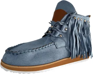 Vintage Cowboy Boots For Women Suede Ankle Boots Fringe Moccasin Booties Lightweight Short Booties Western Booties